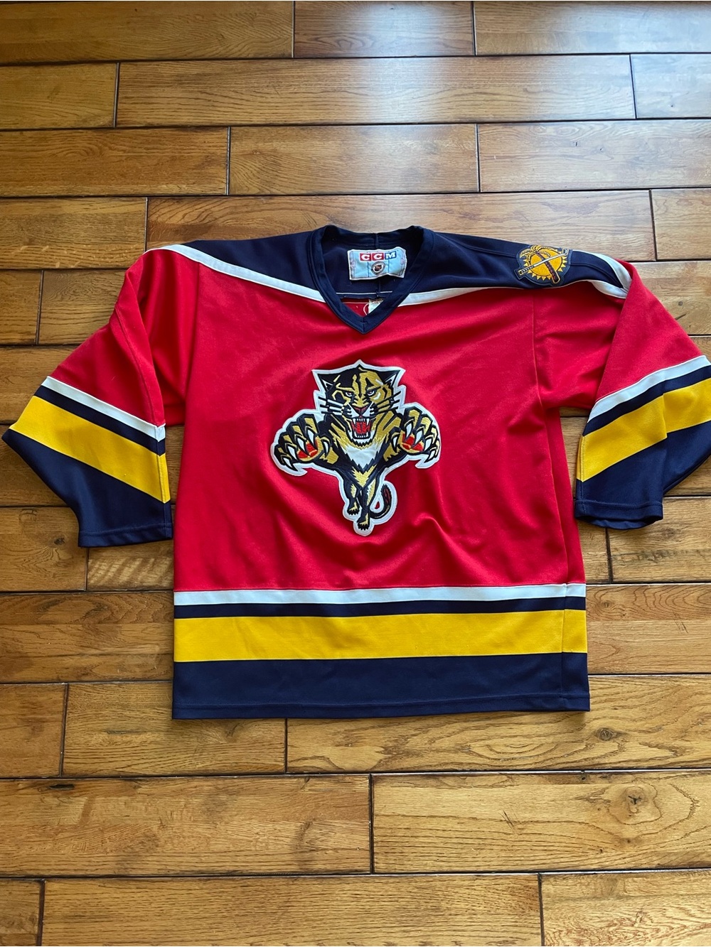 CCM Red Florida Panthers Style Hockey Jersey